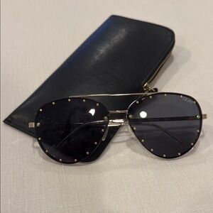 Quay Australia Black Studded Sunglasses